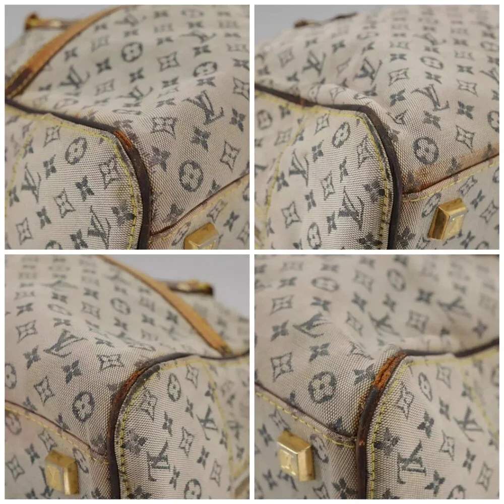 LOUIS VUITTON Monogram mini Marie Hand Bag Blue M92003 LV Auth bs20671